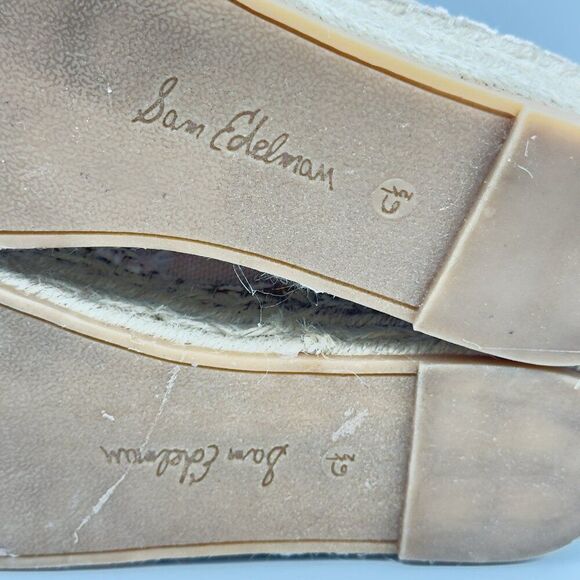 Sam Edelman Cabrera Canvas Platform Espadrille Knotted Bow Pink Womens 6.5 Shoe - Picture 10 of 12